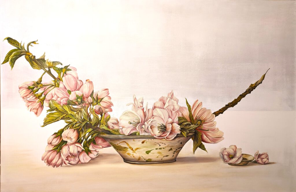 Kirschzweig in Kröninger Schüssel | 120cm x 80cm | 1600.-€